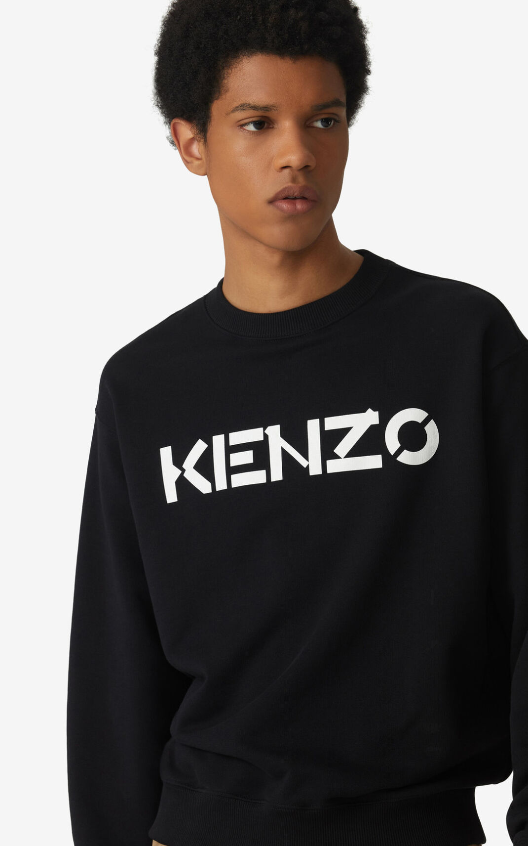 Sudadera Kenzo Logo Hombre Negras RUK492687